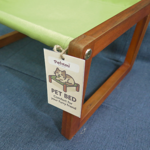 CAMA PARA MASCOTAS DE NIVEL SUPERIOR: MADERA DE CAUCHO NATURAL Y CÁÑAMO, COLORIDA Y ACOGEDORA, PLEGABLE, DISEÑO QUE AHORRA ESPACIO, PERSONALIZABLE OEM - Product Image 1