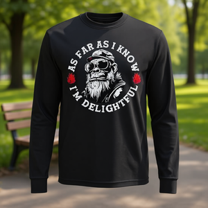 Camiseta de Manga Larga con Estampado de Mono Encantador, Unisex, Cuello Redondo, para Adultos, Ropa Promocional, Impresión Serigráfica - Product Image 3