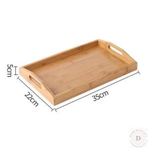 Bandeja de bambú para servir con asas Idea de regalo de decoración rústica para el hogar para el desayuno - Product Image 4
