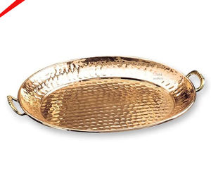 Plateau de service design en aluminium doré à l'aspect royal pour le restaurant et le bar de l'hôtel - Product Image 5