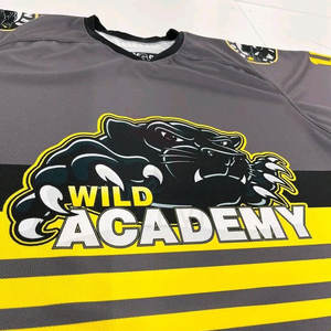 Maillot de hockey sur glace en maille confortable respirant avec manches longues couleur et taille personnalisées pour hommes maillot de hockey sur glace en gros - Product Image 4