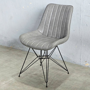 GAK118 Midcentury Accent Chair Premium Upholstered Seat & Powder-Coated Steel Legs <b>Reclining</b> Feature for Home Office - Product Image 2