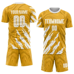 Venta al por mayor de uniformes de fútbol transpirables personalizados club de fútbol de los hombres de manga corta Jersey de fútbol cómodo suave - Product Image 4