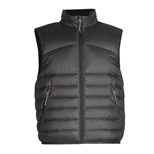 แจ็กเก็ตขนเป็ดแขนกุดสำหรับผู้ชายและผู้หญิงแจ็กเก็ตแบบมีซิปพิมพ์โลโก้แบบเต็มรูปแบบ - Product Image 5