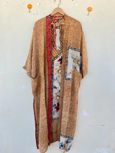 Taille libre femmes soie mousseline de soie col en V cordon de serrage pleine longueur Kimono Robe séchage rapide haute qualité été automne printemps Festival - Product Image 4