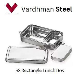 Boîte à lunch en acier inoxydable, boîte à lunch rectangulaire en acier, boîte à lunch en métal, boîte à lunch rectangulaire, récipient alimentaire en acier, boîte à lunch - Product Image 5