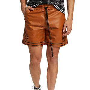 Usage décontracté Offre Spéciale hommes Shorts en cuir à vendre Haute qualité meilleure vente hommes Shorts en cuir vêtements d'entraînement - Product Image 4
