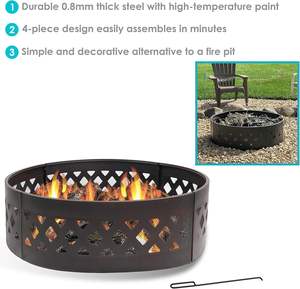 Precio de fábrica Firepit Ring Acero galvanizado con pintura de alta temperatura Sin humo Mini Firepit Burner Hoguera Personalizado OEM ODM - Product Image 2