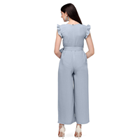 Combinaison décontractée pour femme, prix direct usine, 100 % coton, manches à volants, rayures, taille haute, coupe ajustée, écologique, séchage rapide