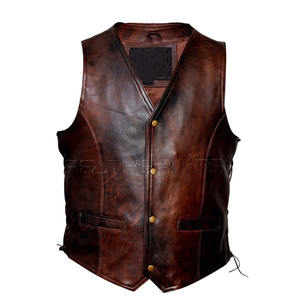 Best Quality Custom Men's Winter Leather Vest Durable Breathable Outer Wear Hot Selling Design Wholesale Available - Product Image 1