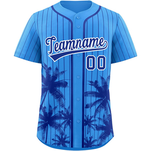 Maillot de softball personnalisé pour jeunes Baseball bouton Up sublimation uniforme matériel sergé numéro de nom brodé Logo expédition rapide - Product Image 5