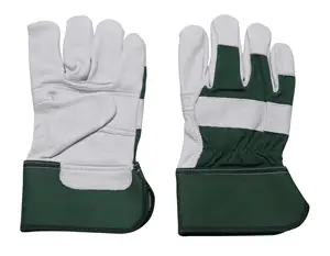 EN 388 EN 420 CE sertifikalı kanadalı Rigger İnek bölünmüş deri iş eldivenleri mekaniği endüstriyel genel el koruyucu eldiven