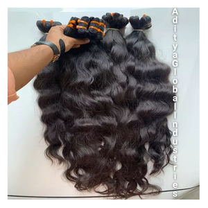 Usine En Gros Cuticules Alignés Indien Vierge Cheveux Humains Perruques Lâche Profonde Vague Naturelle Dentelle Extension Brut Bouclés Bundle - Product Image 2