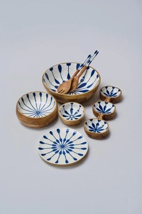 Bol à salade en bois naturel pour fruits légumes collations et table à dîner à domicile - Product Image 2