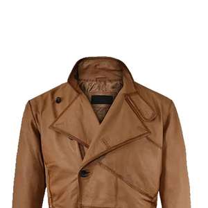 <b>Mens</b> Leather Long Coat Stylish Design with Comfortable Fit for <b>Winter</b> & Fall - Product Image 3