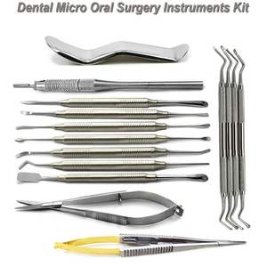 Kit d'instruments de micro chirurgie buccale dentaire | Kit d'instruments de chirurgie à revêtement noir | Micro chirurgie dentaire Set Your Logo - Product Image 5