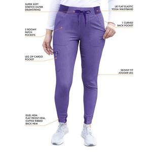 Nuevos Uniformes Médicos de Moda, Conjuntos de Pantalones Deportivos para Enfermería, 100% Poliéster de Punto, Secado Rápido, Transpirable, Conjuntos de Uniformes Médicos para Hombre y Mujer - Product Image 4