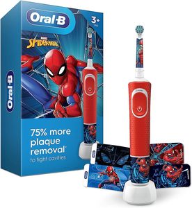 Brosse à dents électrique Oral-B pour enfants de 3 ans et plus avec Marvel's Spiderman pour usage domestique - Product Image 1
