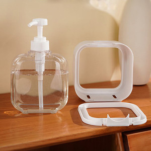 <span class=keywords><strong>Dispenser</strong></span> di sapone da bagno in plastica bianca da 300ml/500ml contenitori per lozioni per Shampoo Gel doccia sapone liquido tipo di sigillatura