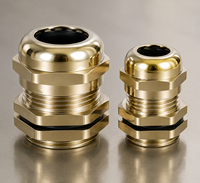Passe-câble en laiton nickelé M&PG IP68, raccord de conduit flexible pour usage industriel, applicable aux diamètres de 11,8 à 17,8 mm