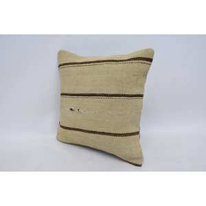 Luxury 14x14 Wool Pillow Vintage <b>Fluffy</b> Pattern Beige Kantha Patchwork <b>Cushion</b> for Bedding Sofa Decor 18x18 Inch Portable Woven - Product Image 4