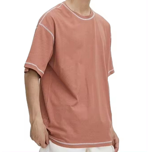 Camiseta con estampado de logotipo personalizado para hombre, 100% algodón de alta calidad, tejido de secado rápido, camisetas informales de gran tamaño lisas - Product Image 5