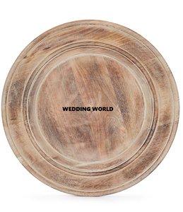 Assiette en bois fantaisie forme ronde fantaisie Designer ustensiles de cuisine faits à la main maison Ware assiette en bois en gros - Product Image 5