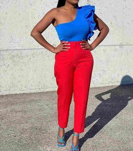 Automne Pantalon Femmes Casual Slim Taille Haute Pantalon Femmes Pantalon De Couleur Unie pour Dames - Product Image 2