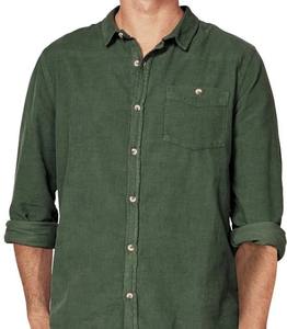 Camisas de cordón informales para hombre 100% algodón transpirable y antiarrugas ODM Supply Método de tejido de punto teñido liso - Product Image 1