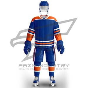 Conjuntos de Jersey y pantalón de hockey sobre hielo de fabricación de fábrica de calidad superior precio al por mayor uniforme de hockey sobre hielo precio razonable OEM - Product Image 1