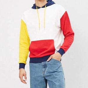 เสื้อฮู้ดผู้ชายผ้าฝ้ายหลากสีสัน ดีไซน์ตัดต่อสีสันทันสมัย - Product Image 2