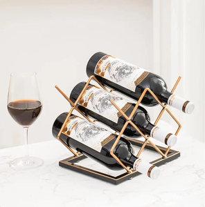 Modern Double-Tier <b>Wine</b> <b>Rack</b> Fully Metallic Counter Top with Highly Finished Tabletop Display <b>for</b> Storage & Display - Product Image 2