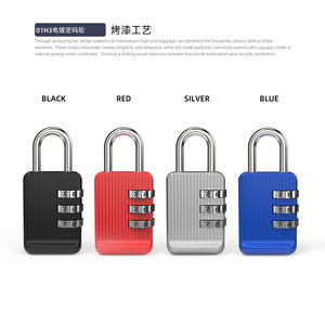 Gimnasio Equipaje Viaje Aleación de zinc Código de alta seguridad Número <span class=keywords><strong>Candado</strong></span> de combinación de <span class=keywords><strong>3</strong></span> dígitos - Product Image 6