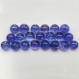 พลอย tanzanite Cabochon จากธรรมชาติขนาด4มม. สำหรับทำเครื่องประดับ - Product Image 4