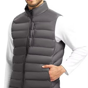Meilleur prix 100% polyester Gilet matelassé pour homme Vêtement d'extérieur décontracté d'hiver Respirant Personnalisé Haute qualité Fermeture éclair Col en V - Product Image 1