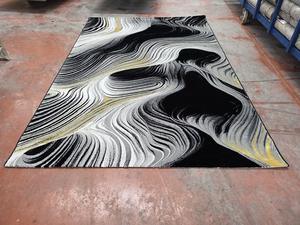 Alfombra Adiva Moderna de Franela Turca, Alfombra de Baño Antideslizante de Pelo Medio con Respaldo de Yute de Alta Calidad, Resistente a las Manchas, Diseño Abstracto - Product Image 2