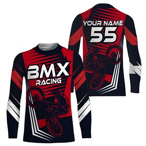Maillots de cyclisme BMX imprimés sur mesure vêtements de sport pour adultes à manches longues - Product Image 2