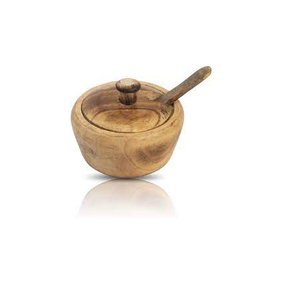 Cuenco y cuchara de madera Natural con logotipo personalizado, juego de cuencos baratos y hechos a mano a bajo precio - Product Image 4