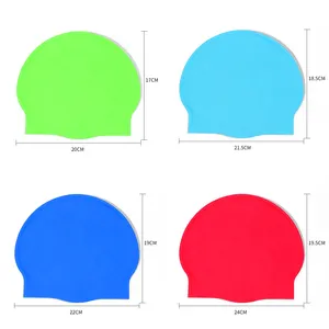 wholesale silicone latex swim cap high quality best water-proof swimming hats custom logo screen geometric print swimming caps