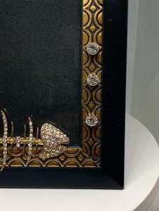 Cadre photo rectangulaire décoratif en laiton avec verre épais et métal doré élégant, parfait pour les présentoirs de table de mariage - Product Image 4