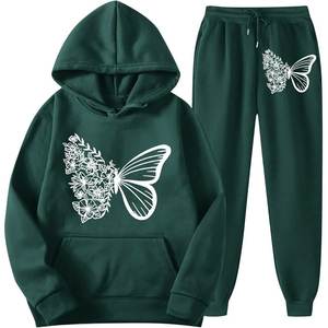 Nuevo Conjunto Deportivo Verde con Logotipo Personalizado, Chándal Completo para Mujer, Transpirable, Estilo Urbano, para Actividades al Aire Libre - Product Image 1