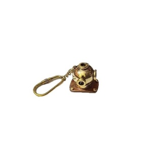 Nautical Brass <b>Polished</b> Round Hourglass Timer Key Chain with Digital Printing for <b>Car</b> Key Christmas Gift - Product Image 1