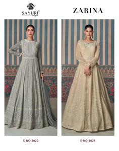 Traje de estilo de vestido Anarkali pakistaní de alta demanda con vestido de boda de trabajo de secuencia bordada para adultos Venta de exportación - Product Image 6