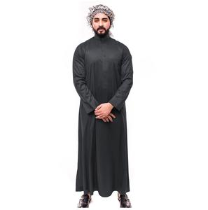 Custom Long Khamis Muslim Islamic Dress Arabic Saudi Long Outer Casual Cotton Silk Hot Selling Muslim Traditional Clothing <b>Thobe</b> - Product Image 2