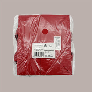 <b>Red</b> Satin <b>Ribbon</b> Paper Bag with Velcro Closure 16+8x14 cm for Valentine's Day Pack of 10 Pieces - Product Image 4