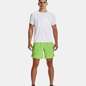 Bermudas de algodón para hombre, pantalones cortos informales de cintura media con cordón, tela tejida transpirable antiarrugas con patrón único - Product Image 5