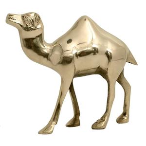 Camello de latón hecho a mano de alta calidad con grabado acabado dorado para decoración Metal artesanías árabes camello - Product Image 3