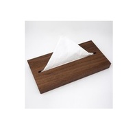 Porte-serviettes rectangulaire minimaliste nordique en bois de noyer noir d'Amérique du Nord, écologique, personnalisable, boîte à mouchoirs décorative