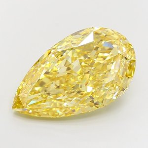 Pear 16.08ct VVS2 Fancy <b>Vivid</b> Yellow Lab Grown Diamond - Product Image 1