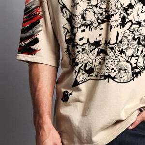 เสื้อยืดแขนสั้นลำลองสำหรับผู้ชายเสื้อยืดขนาดพลัสไซส์ออกแบบโลโก้ได้ตามที่ต้องการสไตล์ใหม่ - Product Image 2